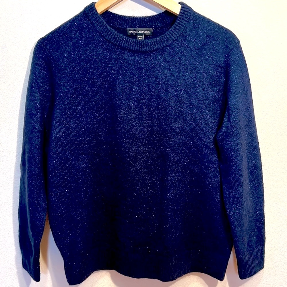 NWOT Banana Republic sequins dark blue sweater